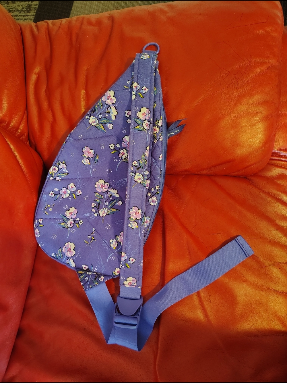 Vera Bradley Purple Quilted Floral Crossbody Sling Bag - Picture 2 of 5
